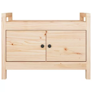 Lumarko Ławka do przedpokoju, 80x40x60 cm, lite drewno sosnowe - Ławki do przedpokoju - miniaturka - grafika 4