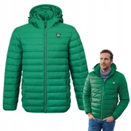 Kurtki męskie - KURTKA Męska z Kapturem PIKOWANA Jesienno - Zimowa ZIELONA Pako Jeans - miniaturka - grafika 1