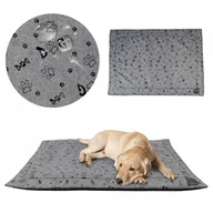Legowiska dla psów - Legowisko dla psa, wodoodporna mata, Pet Zen, szare łapki, 70x50 cm - miniaturka - grafika 1