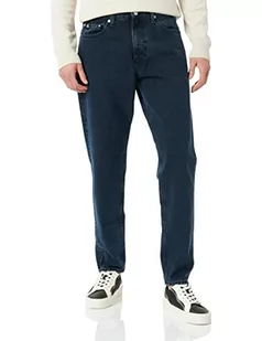 Calvin Klein Jeans Męskie spodnie typu Regular Taper, Ciemna dżinsowa, 34W / 32L - Spodenki męskie - miniaturka - grafika 1
