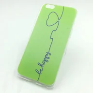 Etui i futerały do telefonów - Etui na telefon komórkowy Apple iPhone SE Etui ochronne Motyw Slim Silicone TPU Be Happy Green - miniaturka - grafika 1