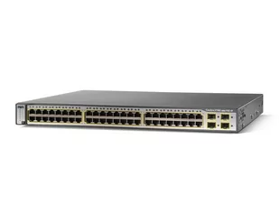 Cisco Catalyst 3750 48 10/100/1000T PoE + 4 SFP + IPS Image (WS-C3750G-48PS-E) - Switche - miniaturka - grafika 1