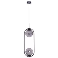Lampy sufitowe - Podwójna lampa wisząca z grafitowymi kloszami K-5111 z serii DAVOS - miniaturka - grafika 1