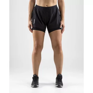 CRAFT Essential 2-in-1 Shorts W Czarne 1906029-999000 - Spodnie sportowe damskie - miniaturka - grafika 1