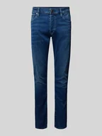 Spodnie męskie - Jeansy o kroju slim fit z 5 kieszeniami - miniaturka - grafika 1