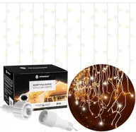 Oświetlenie świąteczne - Kurtyna świetlna 1000 led girlanda, lampki wewnętrzno-zewnętrzne sople ciepły biały z zimnym białym flash - miniaturka - grafika 1