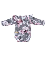 Body dla niemowląt - Baby in world Body niemowlęce z długim rękawem bawełniane Grey rose, Rozmiar: 56/62 - miniaturka - grafika 1