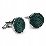 Spinki do mankietów i krawatów - Spinki do mankietów - ciemnozielone - miniaturka - grafika 1