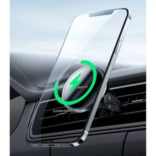 Joyroom samochodowy uchwyt magnetyczny bezprzewodowa indukcyjna ładowarka Qi 15 W (kompatybilna z MagSafe do iPhone) czarny (JR-ZS240) - Ładowarki do telefonów - miniaturka - grafika 4