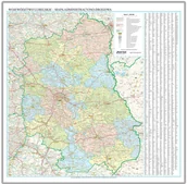 Mapy i plansze edukacyjne - EkoGraf, Województwo lubelskie mapa ścienna na podkładzie w drewnianej ramie, 1:200 000 - miniaturka - grafika 1