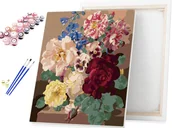 Malowanie po numerach - Malowanie po numerach Bukiet Bratków i Róż 40x50cm / beliart - miniaturka - grafika 1