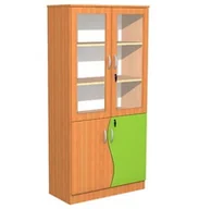 Meble do szkół i przedszkoli - Szafa szkolna z witryną Fala 3, szer. 900 mm - miniaturka - grafika 1