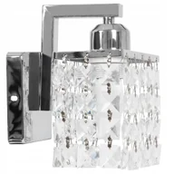 Lampy ścienne - Lampa Kinkiet Ścienny Metalowy Kryształ Chrome - miniaturka - grafika 1
