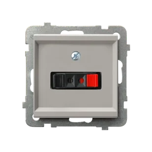 Ospel Gniazdo głośnikowe pojedyncze SONATA - kaszmir - Gniazdka elektryczne - miniaturka - grafika 1