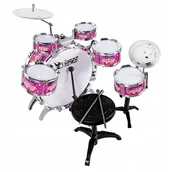 Instrumenty muzyczne dla dzieci - Perkusja Duża Dla Dzieci Zestaw Bębnów Talerze - miniaturka - grafika 1