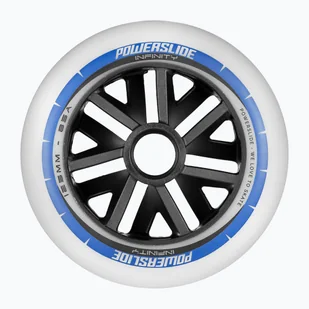 Kółka do rolek Powerslide Infinity 125 mm/85A 6 szt. white/black/blue - Akcesoria do skatingu - miniaturka - grafika 1
