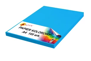 Papier kolorowy A4 80g niebieski intensywny 100 arkuszy - Szkolne artykuły papiernicze - miniaturka - grafika 1
