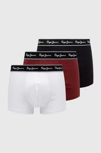 Majtki męskie - Pepe Jeans bokserki 3-pack męskie kolor czerwony - grafika 1