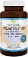 Witaminy i minerały - Medverita, Kolagen rybi dzika róża biotyna, 60 kaps. - miniaturka - grafika 1