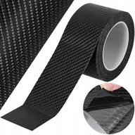 Akcesoria tuningowe - Taśma Ochronna Folia Carbon 5D Gruba Na Progi Słupki Samoprzylepna 5CM 10M - miniaturka - grafika 1