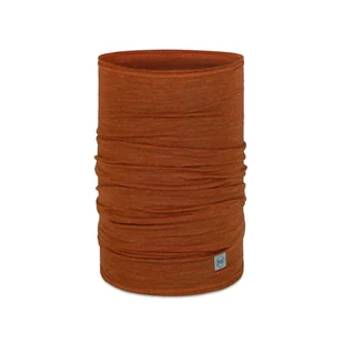 Chusta wielofunkcyjna z wełny merynosów z elementem odblaskowym Buff Merino Lightweight Solid Cinnamon - Czapki i chusty sportowe damskie - miniaturka - grafika 1