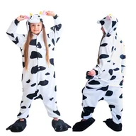 Stroje karnawałowe - Piżama Onesie Kigurumi Kostium Przebranie Krówka Dzieci 95-105cm - miniaturka - grafika 1