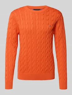 Sweter z dzianiny o kroju regular fit z czystej bawełny - Swetry męskie - miniaturka - grafika 1