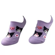 Skarpetki damskie - Skarpetki Bawełniane Stopki Fioletowe Kuromi Damskie 36-40 - miniaturka - grafika 1