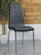 Krzesła - Eleganckie krzesło Corso B szaro-czarne - miniaturka - grafika 1