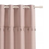 Zasłony - Zasłona gotowa 140x250 na kółkach Astoria różowa - miniaturka - grafika 1