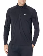 Koszulki męskie - Under Armour Męska koszulka streaker z suwakiem do połowy długości czarny Black/Black/Reflective (001) S 1361474-001-Small - miniaturka - grafika 1