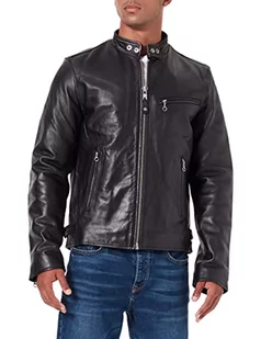 Schott NYC Lc940D męska kurtka skórzana, czarny (Black 90), S - Kurtki męskie - miniaturka - grafika 1
