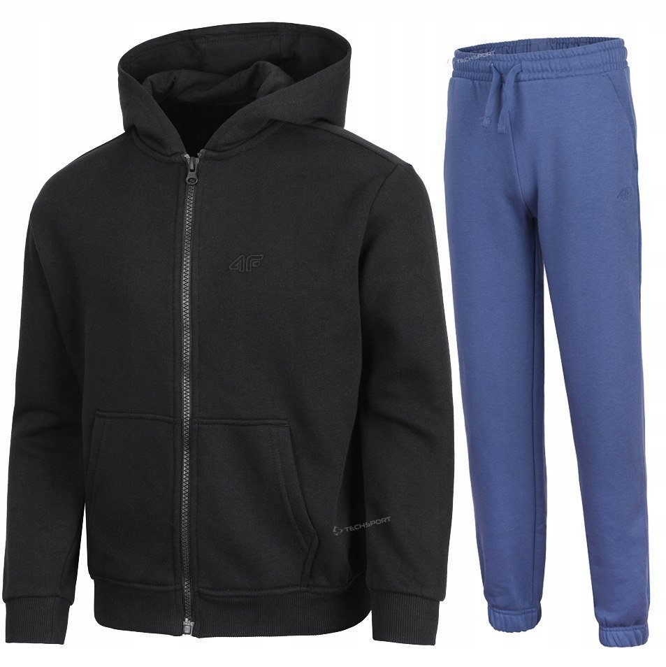 4F OCIEPLANY CHĹOPIÄCY DRES KOMPLET BLUZA ROZPINANA SPODNIE / rozm 140