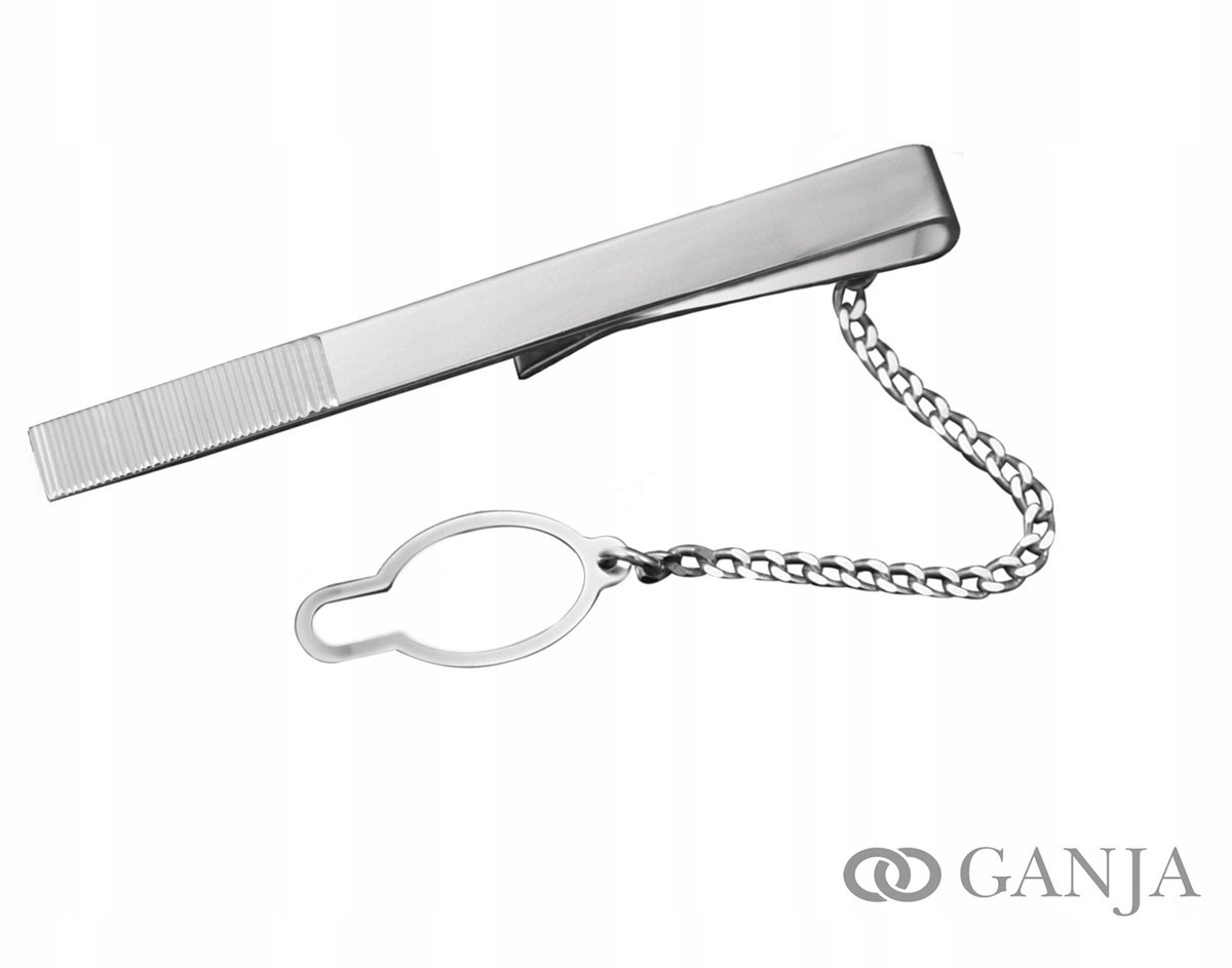 Srebrna spinka do krawata 925+GRAWER SK14 ŚLUB