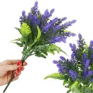 Sztuczne kwiaty - Bukiet sztucznych kwiatów lawendy 32 cm fioletowy 5 szt. - miniaturka - grafika 1