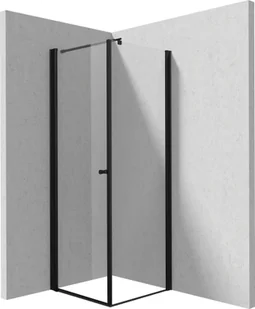 Kabina prysznicowa Deante Kerria Plus 80x80 kwadratowa nero transparentne uniwersalna KKNNW08S08 - Kabiny prysznicowe - miniaturka - grafika 1