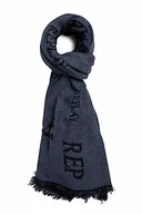 Apaszki i szaliki męskie - Replay Męski szalik AM9223, 500 DK niebieski granatowy, UNIC - miniaturka - grafika 1