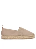 Espadryle damskie - Calvin Klein Espadryle Logo Webbing HW0HW02934 Beżowy - miniaturka - grafika 1