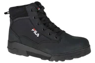 Buty trekkingowe męskie - Fila Trapery Grunge II Mid 1010700.25Y Czarny - miniaturka - grafika 1