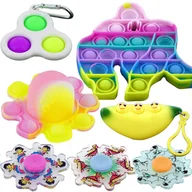 Zabawki sensoryczne - 7X POPIT FIDGET ANIME PUSH BUBBLE ICECREAM - miniaturka - grafika 1