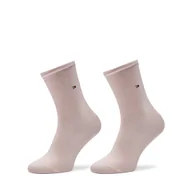 Skarpetki damskie - Zestaw 2 par wysokich skarpet damskich Tommy Hilfiger 371221107 Różowy - miniaturka - grafika 1