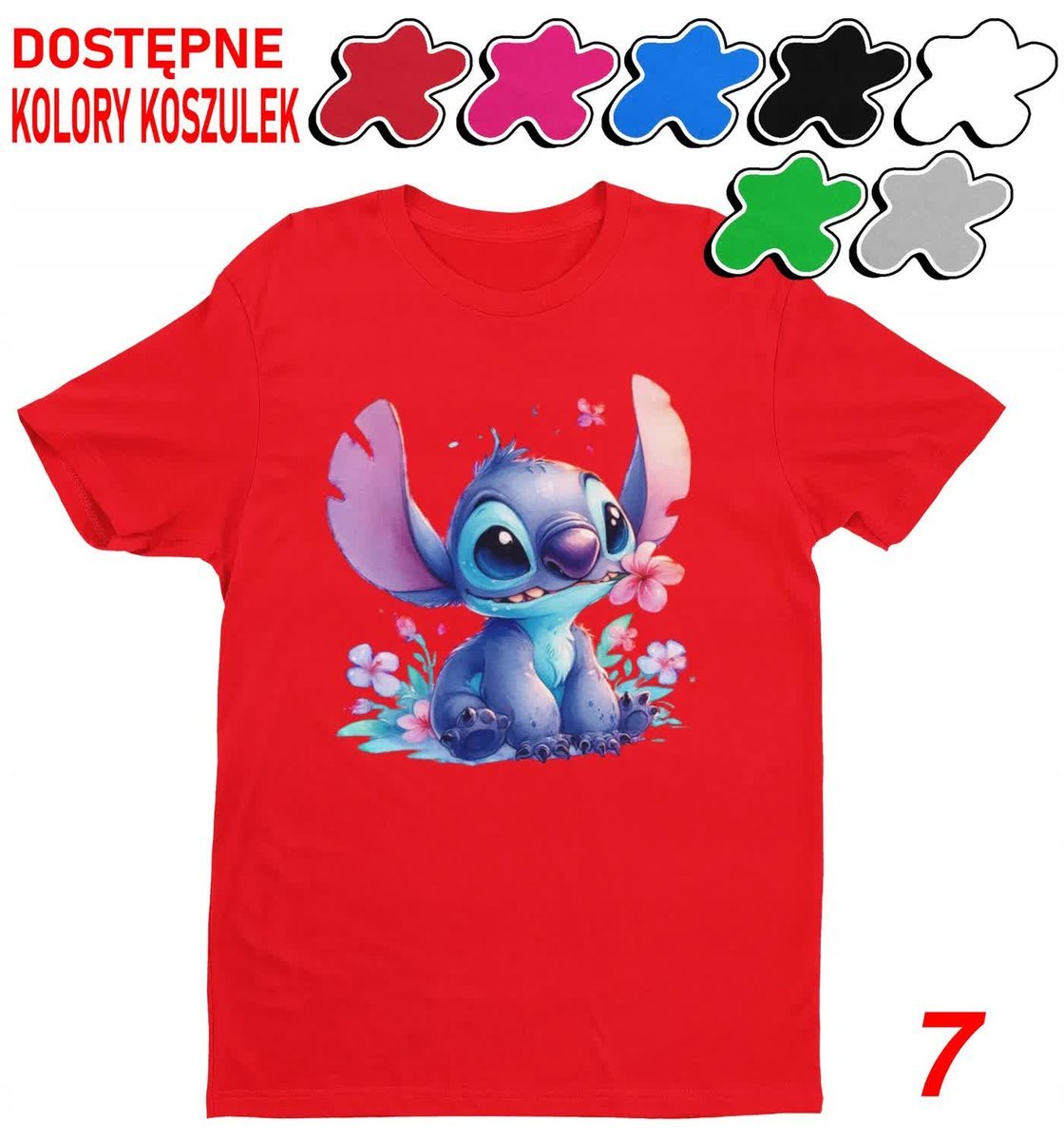 Koszulka Dziecięca Z Nadrukiem Stitch Stich Angel Dużo Wzorów -L 146-152