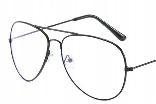 Okulary korekcyjne minusy pilotki czarne -4.5 - Okulary korekcyjne, oprawki, szkła - miniaturka - grafika 1