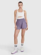 Spodenki damskie - 4F Spodenki treningowe szybkoschnące damskie 4F x Anna Lewandowska - fioletowe L - miniaturka - grafika 1