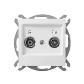 Gniazdka elektryczne - LEDart antenowe RTV końcowe białe GPA-YK/m/00 Impresja Ospel - miniaturka - grafika 1