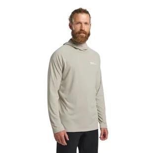 Męska bluza z kapturem Jack Wolfskin PRELIGHT SWIFT HOODY M seal - XL - Bluzy męskie - miniaturka - grafika 1