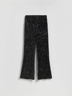 Reserved - Cekinowe spodnie - czarny - Spodnie damskie - miniaturka - grafika 1