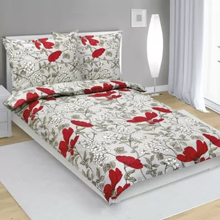 Bellatex Pościel bawełniana Kwiat szkarłatowy, 140 x 200 cm, 70 x 90 cm, 140 x 200 cm, 70 x 90 cm - Pościel - miniaturka - grafika 1