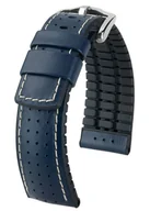 Akcesoria do zegarków - Skórzany wodoodporny pasek do zegarka 20 mm HIRSCH Tiger 0915075080-2-20 - miniaturka - grafika 1