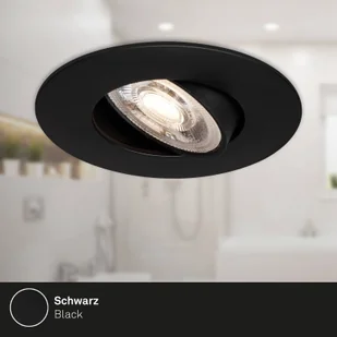 Briloner Spot wpuszczany LED 7602 3szt. IP65 3 000 K czarny - Oprawy, klosze i abażury - miniaturka - grafika 4